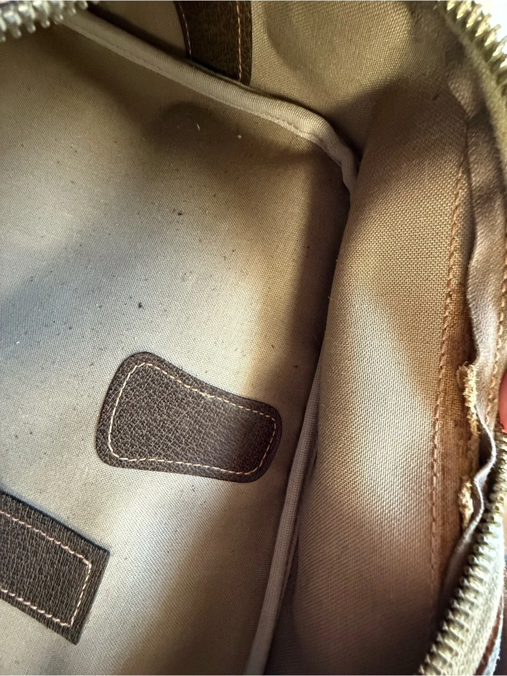 Gucci Beige and Brown GG Monogram Top-Handle Tote restoration project